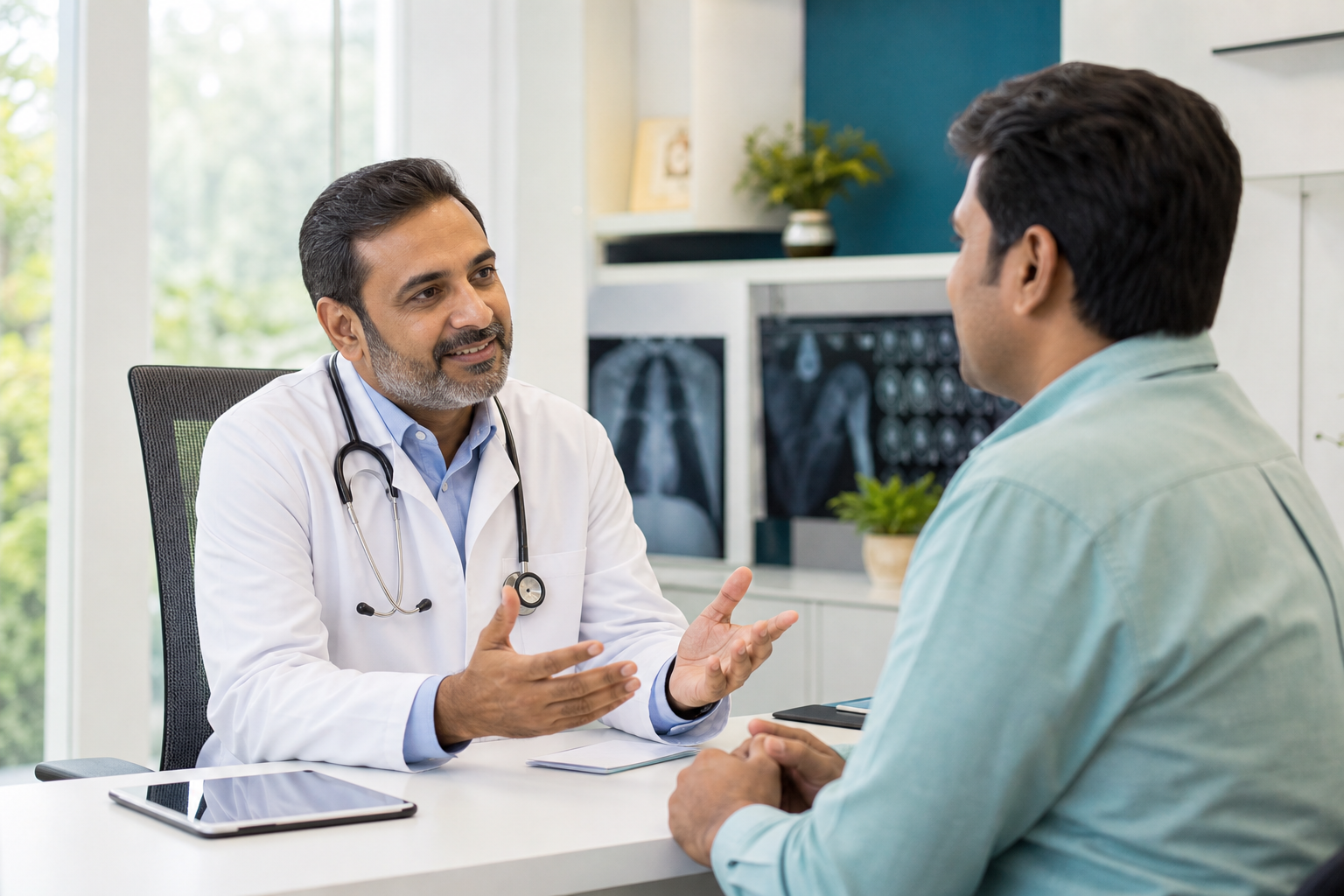 Doctor consulting a patient